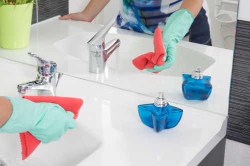 Technician applying enzyme cleaner for pet stain odour removal in St James